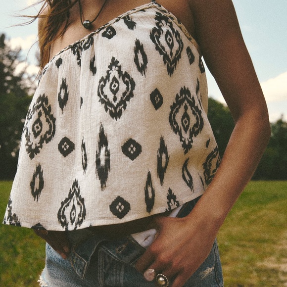 Zara limited edition bohemian cotton crop top - Picture 3 of 10